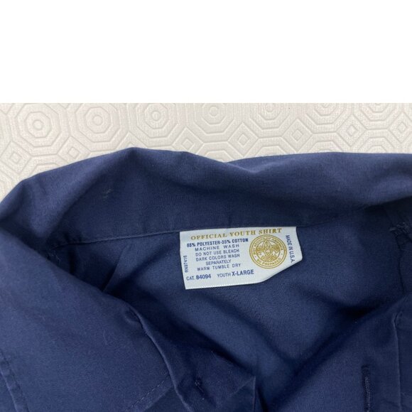 Vintage Boy Scouts America Blue Troop Shirt Boys Youth XL - Picture 3 of 9
